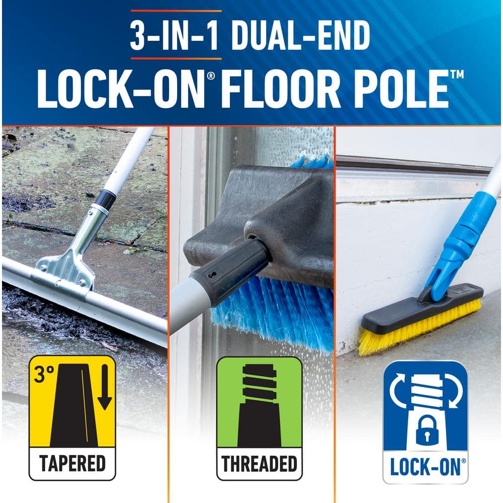 Unger 60" Silver and Blue Aluminum Dual Ended Pole