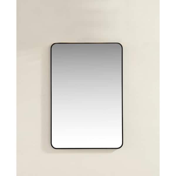 WK2537-M-B Oil Rubber finish/Black 24.80 in. x 36.75 in. Modern Rectangular Stainless Steel Framed mirror