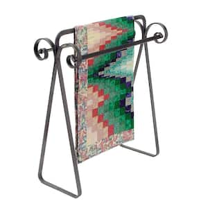 Hammered Steel Handcrafted Scroll Quilt Rack