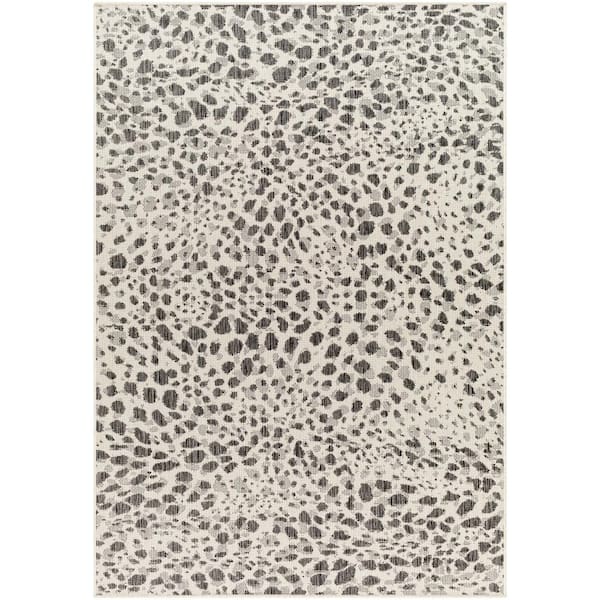 Livabliss Ravello Gray Animal Print 5 ft. x 7 ft. Indoor/Outdoor Area Rug