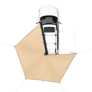 Vehicle Awning 270-Degree 8.2 ft. Height Retractable Car Side Awning PU 3000 mm UV 50+ Car Awning Waterproof Storage Bag