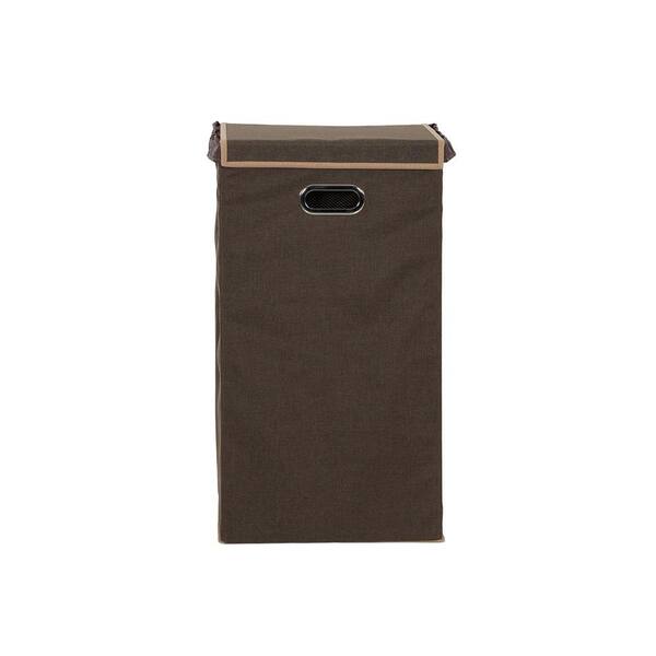 Household Essentials 5612 Collapsible Single Laundry Hamper with Magnetic Lid, 