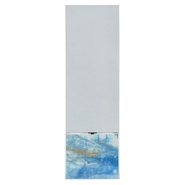 StyleCraft Aragonia 19 in. Blue Multi Table Lamp with White Linen Shade