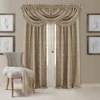 Taupe Damask Blackout Curtain - 52 in. W x 84 in. L