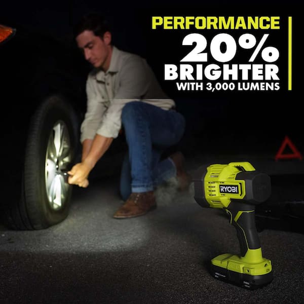 RYOBI ONE+ 18V Lithium-Ion Kit with 2.0 Ah and 4.0 Ah Batteries, Charger, and Free ONE+ 18V Cordless LED Spotlight