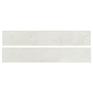 Metallic Blanche Bullnose 3 in. x 18 in. Matte Matte Porcelain Wall Tile (10 pieces / case)