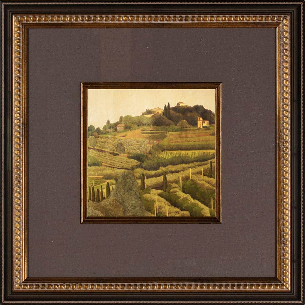 16.5 in. x 16.5 in. Tuscan Hillside B Framed Wall Art