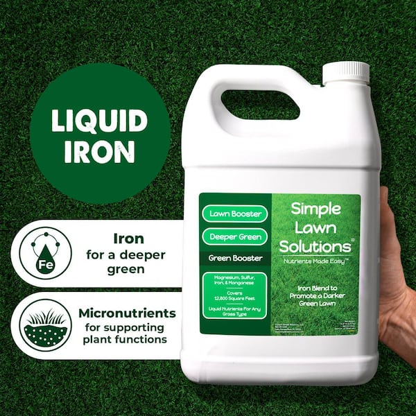 Lawn Booster 128 oz. Liquid Lawn Fertilizer Green Booster Iron 12,800 sq. ft.