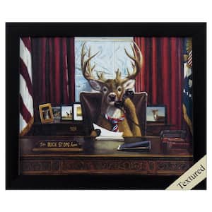 Victoria The Buck Stops Here 1-Piece Framed Color Animal Photography Wall Art ( 9 in. x 11 in. )
