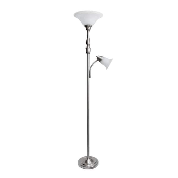 White Marble Glass Shade Lf2003 Bsn, Threshold Floor Lamp Replacement Glass