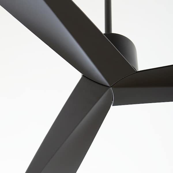 Generation Lighting - Adler 60 in. Indoor/Outdoor Modern Matte Black Ceiling Fan with Matte Black Blades, DC Motor and 6-Speed Remote Control