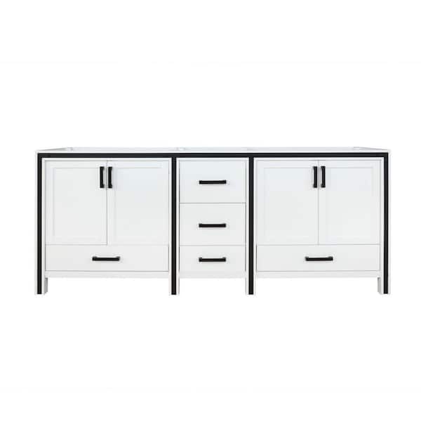 Ziva 84 in W x 22 in D White Double Bath Vanity without Top