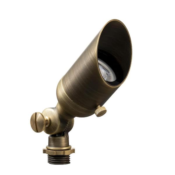 Low Voltage Brass Outdoor Spot Light with 3-Watt MR11 LED Bulb (2700K)