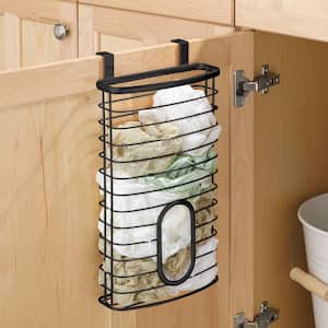 Axis Over the Cabinet Pantry Storage Holder for Plastic and Garbage Bags - Matte Black