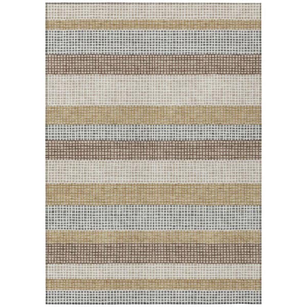 Chantille Machine Washable Indoor/Outdoor Abstract ACN2530 Beige 8 ft. x 10 ft. Area Rug