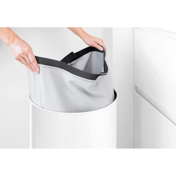 Brabantia 60-Liter White Laundry Bin with Cork Lid