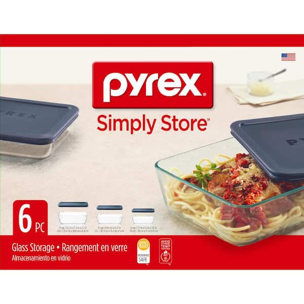 Pyrex Simply Store 6-piece 11-cup Meal Plan Set