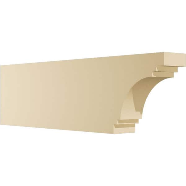 Ekena Millwork Standard Pescadero 4 in. W x 10 in. H x 36 in. D Signature Urethane Rafter Tail Outlooker