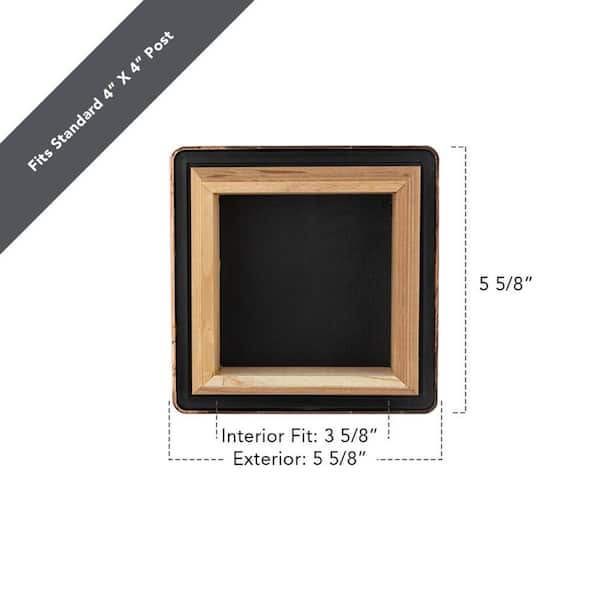 Deckorators 4 in. x 4 in. Victoria Copper High Point Cedar Post Cap