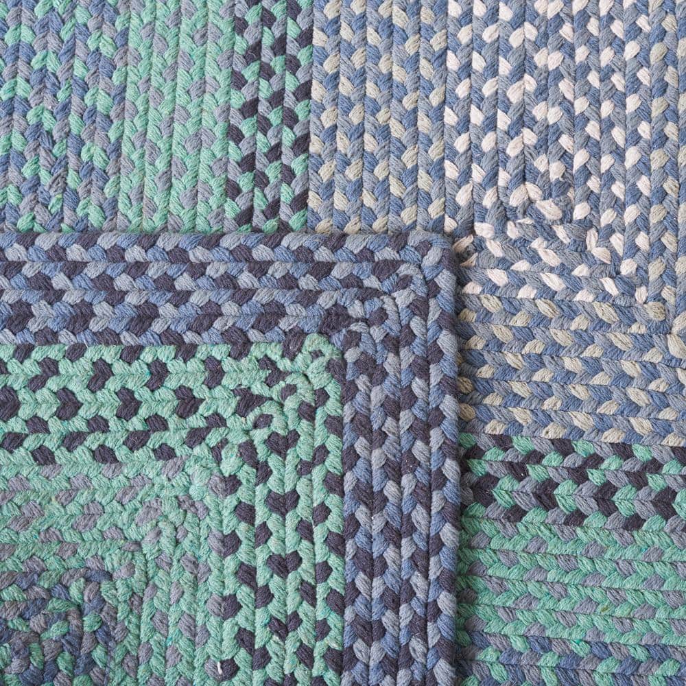 Handmade Gray Cotton Braided Reversible Area Rug, 5' x 8'