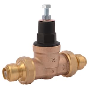 1/2 in. Push-to-Connect Bronze EB-45 Double Union Pressure Regulating Valve