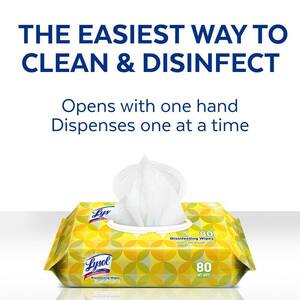 80-Count Lemon and Lime Blossom Disinfecting Wipes Flat Pack (3-Pack)