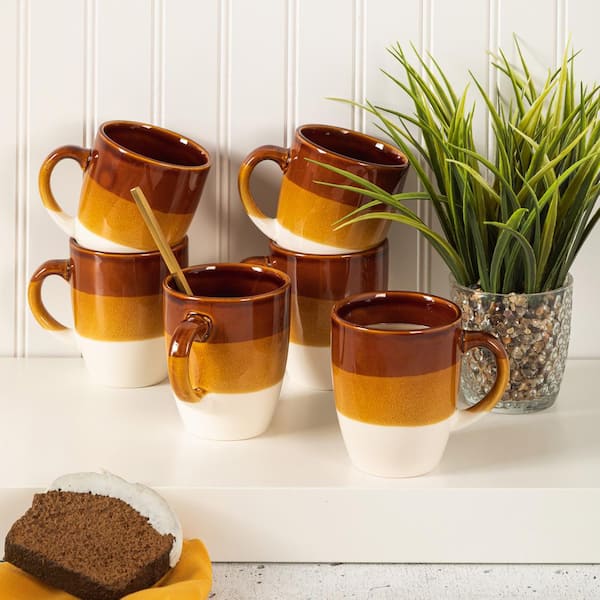 Home Essential Assorted Stoneware Espresso Mugs, 3 fl oz.