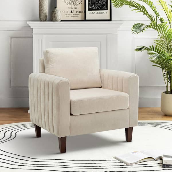 JAYDEN CREATION Ismenus Ivory Upholstered Mid Century Modern JAYDEN CREATION Ismenus Ivory Upholstered Mid Century Modern