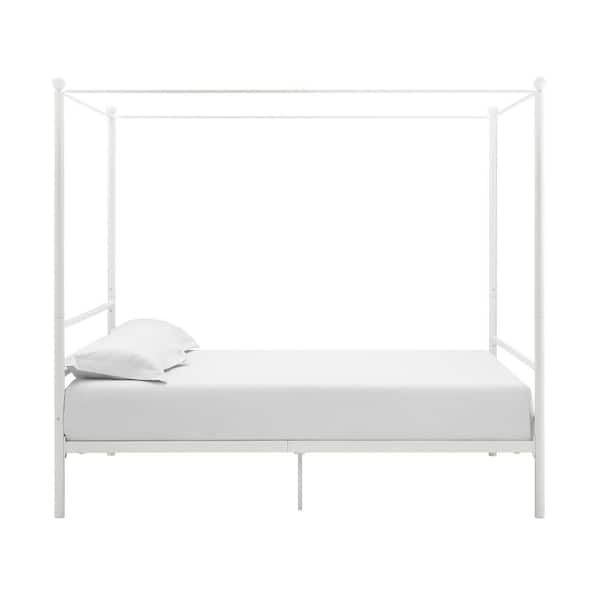 Dhp Kora White Metal Full Canopy Bed, White Canopy Bed Frame Full