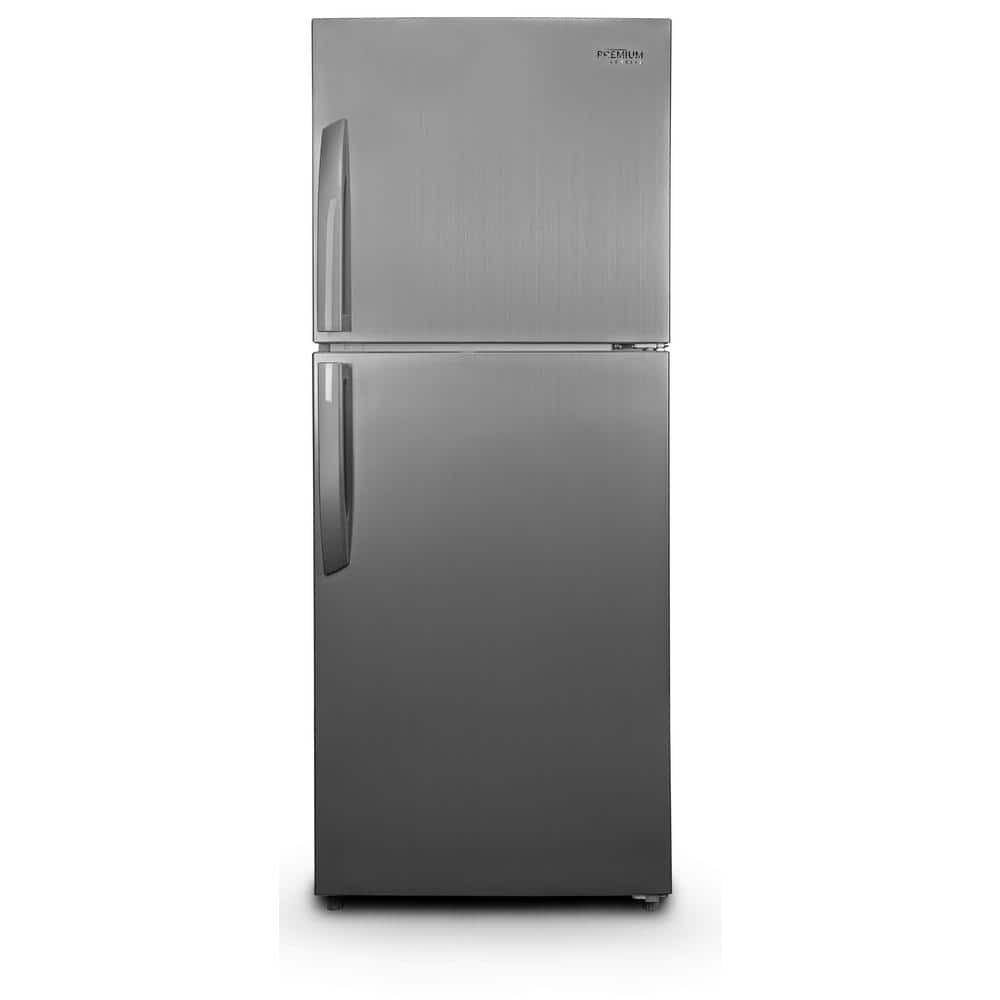 PREMIUM 12 cu. ft. Frost Free Top Freezer Refrigerator in Stainless ...