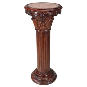 Imperia 36.5 in. Brown Marble Inlaid Column