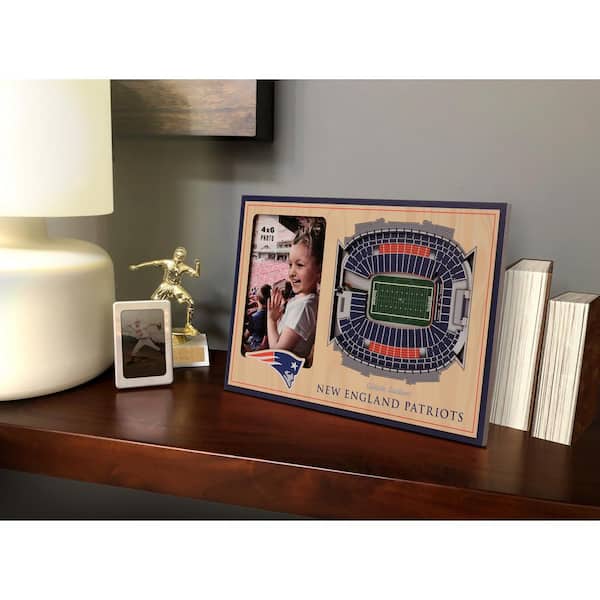 NFL New England Patriots Team Colored 3D StadiumView with 4 in. x 6 in. Picture Frame