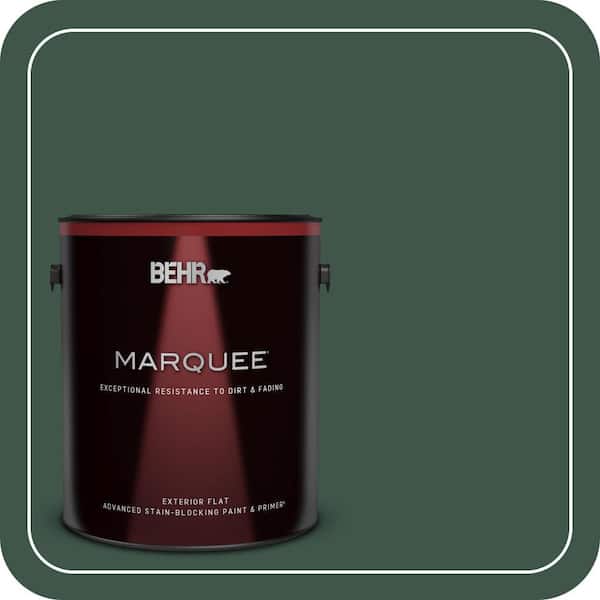 BEHR MARQUEE 1 gal. #470F-7 Deep Jungle Flat Exterior Paint & Primer