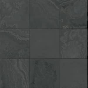 Montauk Black 12 in. x 12 in. Honed Slate Floor and Wall Tile (10 sq. ft./Case)