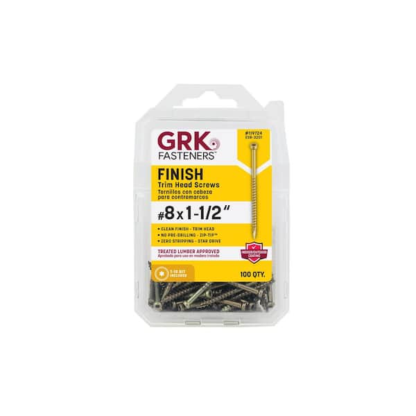 GRK Fasteners #8 x 1-1/2 in. Star Drive Trim-Head Finish Screw