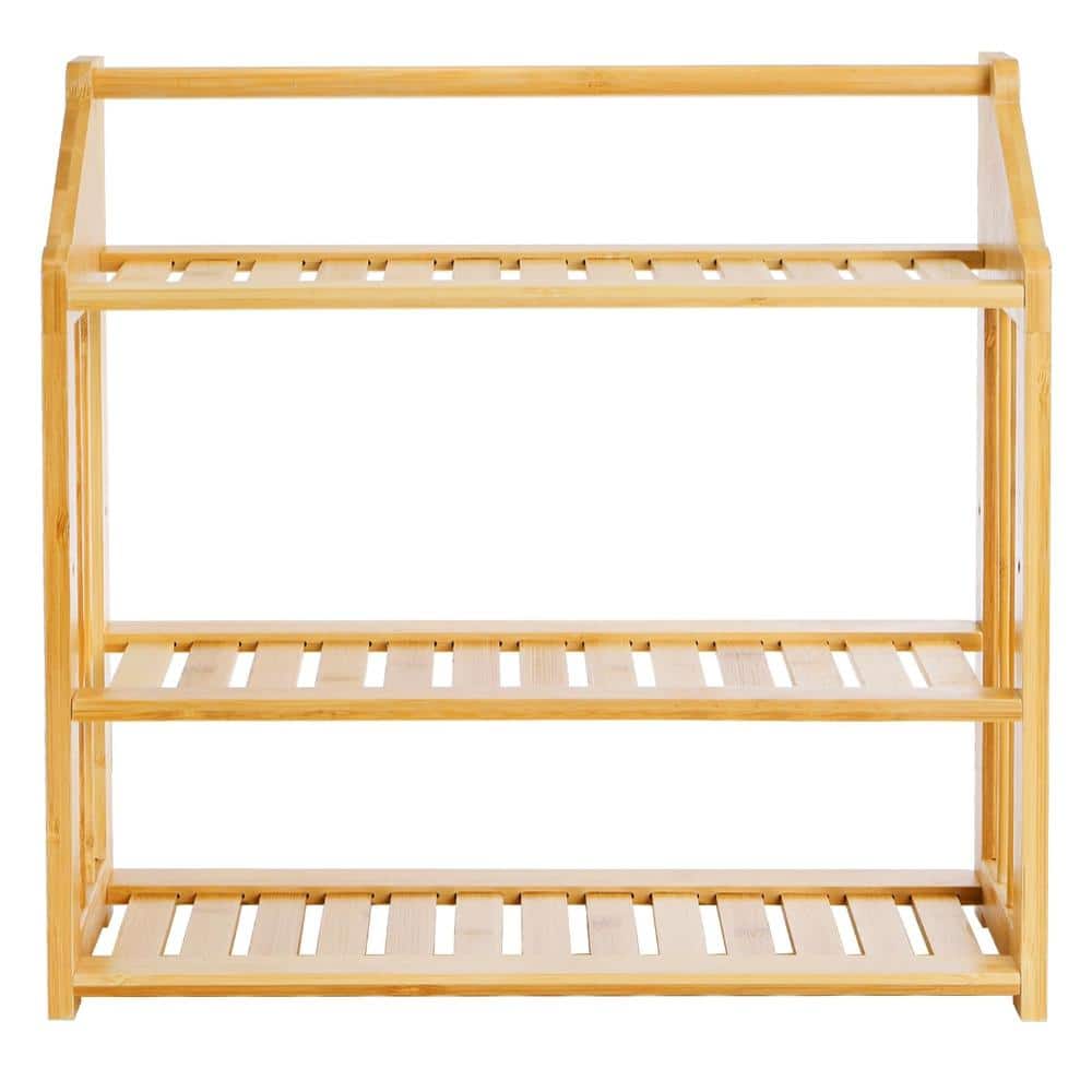 17 in. W x 16 in. H x 5.9 in. D Bamboo Wall Shelf in Natural price history on PriceWatchPro