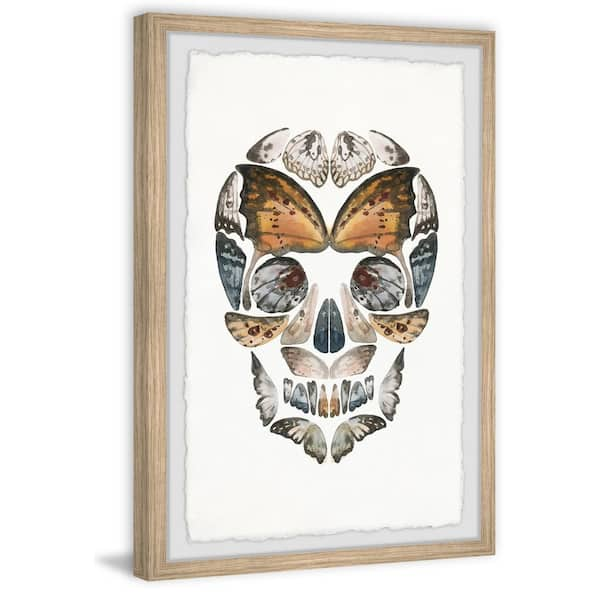 Butterfly Swarm and Skull by Marmont Hill Framed Animal Art Print 24 in. x  24 in. JULSWF82BFPFL24 - The Home Depot