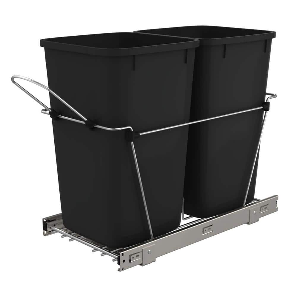 Black Pop-Up Trash Bin 15in x 22in