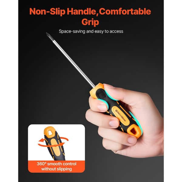 SKYSHALO Screwdriver Set, 12-Piece with Magnetic Tips, 5 Phillips