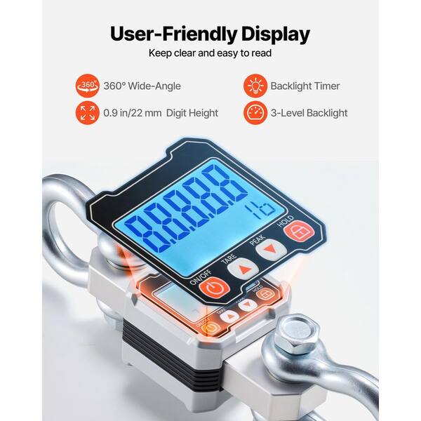 SKYSHALO Digital Crane Scale with Cast Aluminum Case, 6600 lbs