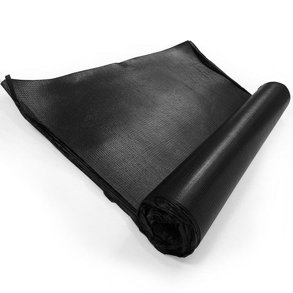 54.12 sq. ft. 3.3 ft. x 16.4 ft. SBS Waterproof Sheet Roll Underlayment For Roof, Gutter and Concrete Protection, Black