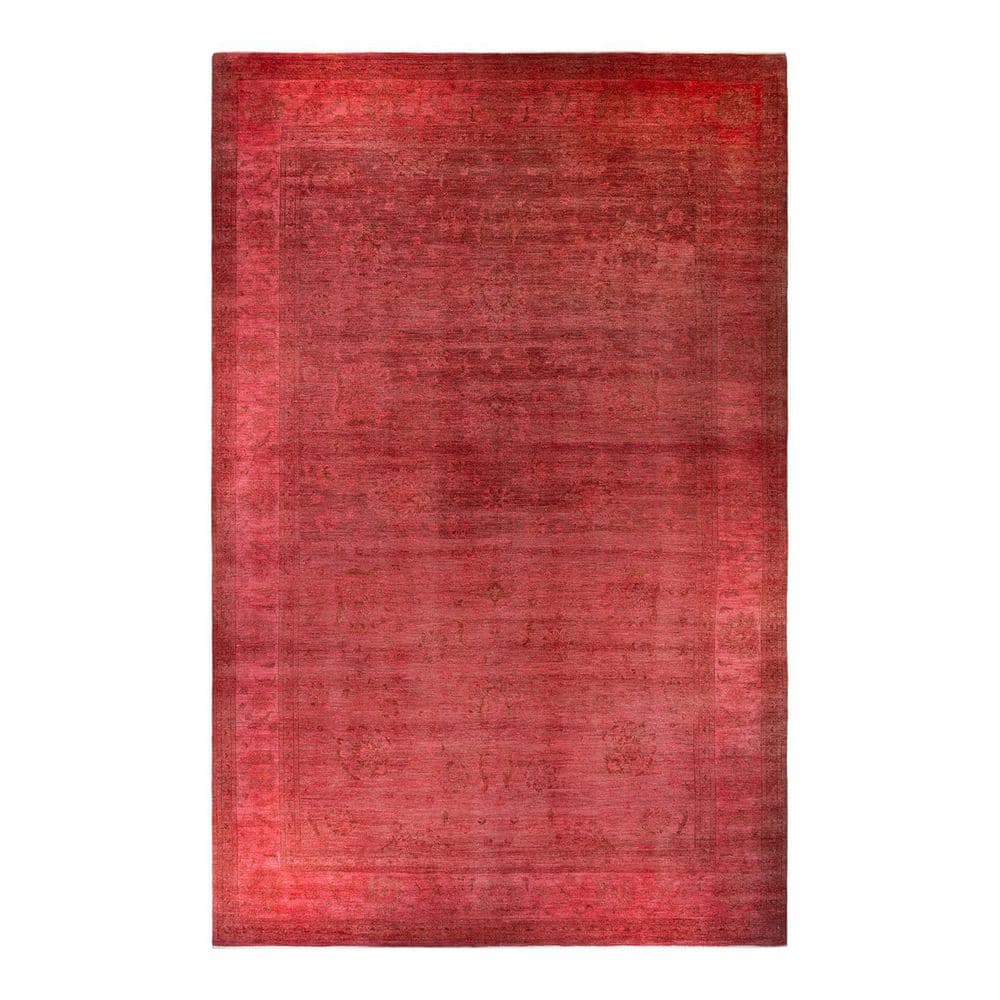 Overdyed Pink 12 ft. x 18 ft. Solid Wool Indoor Area Rug price history on PriceWatchPro