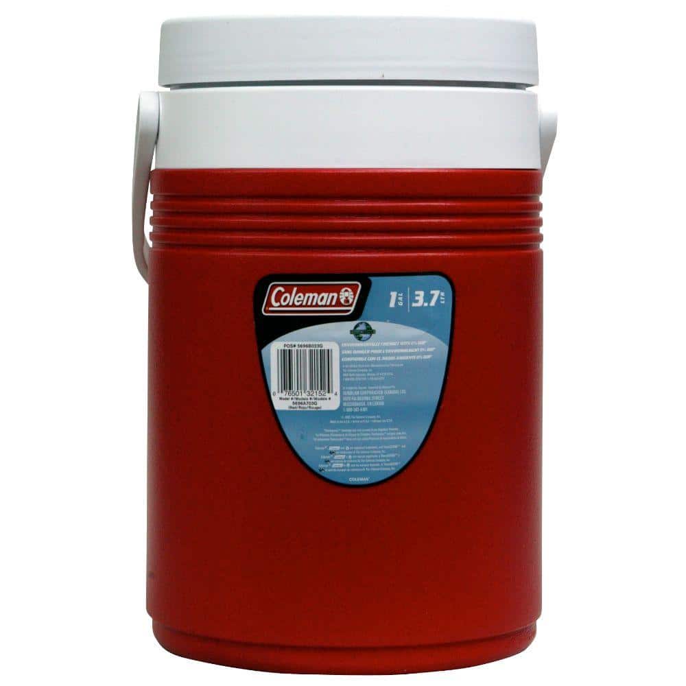 Coleman 3000000731 Jug 1 Gallon Red Cooler for sale online.