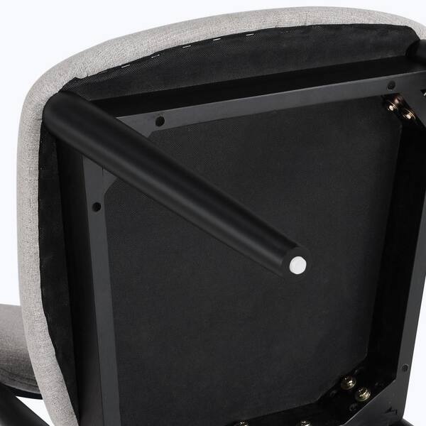 Steve Silver Magnolia Gray Polyester Cushioned Black Side Chair