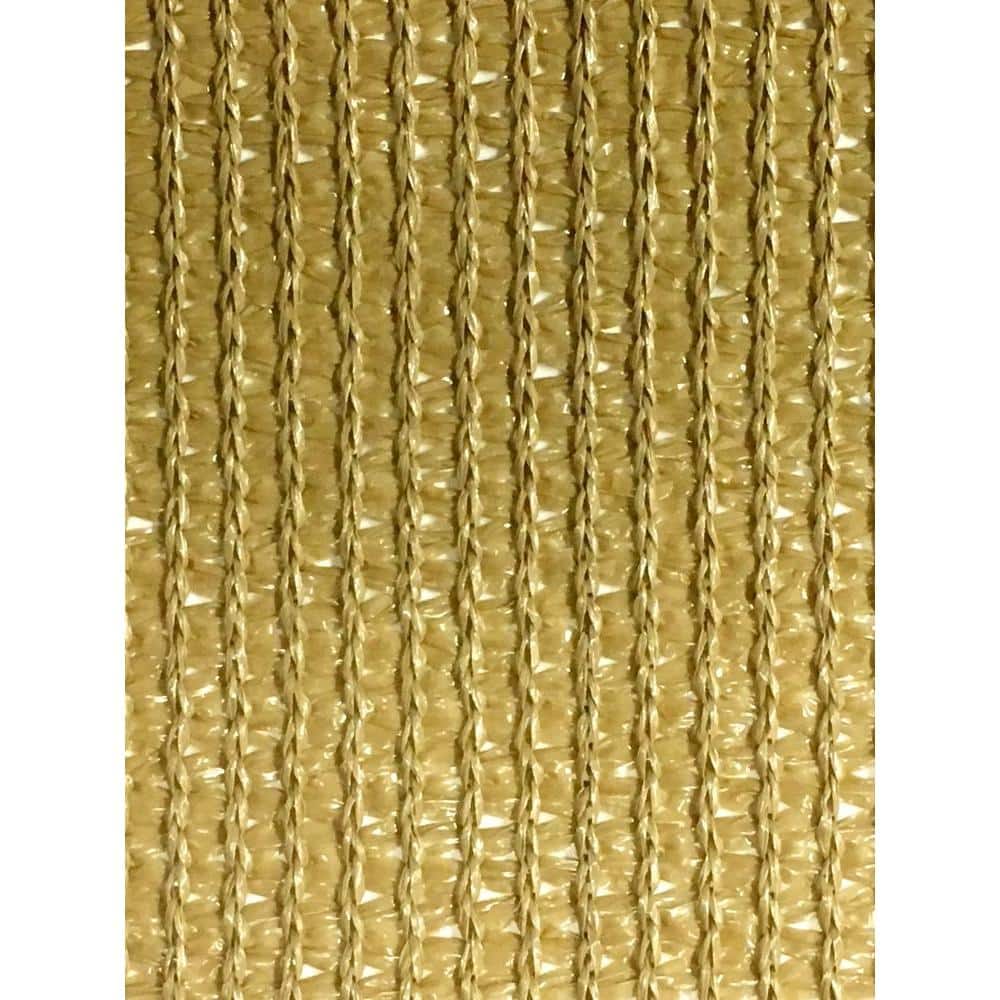 Tan Polyethylene Privacy Shade Cloth with Brass Grommets