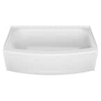Ovation Curve 60 in. x 30 in. Soaking Bathtub with Right Hand Drain in Arctic White