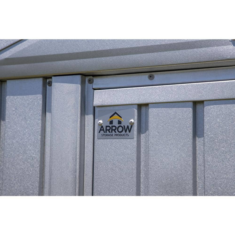 Elite 8' x 6' Silver Galvalume Steel Storage Shed Kit