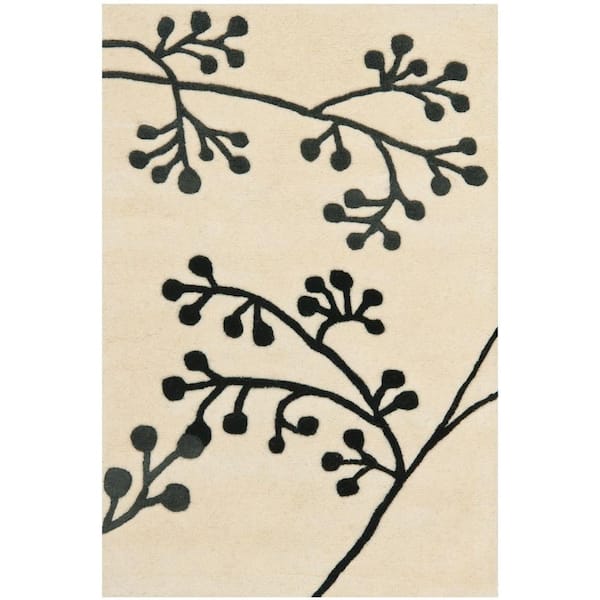 SAFAVIEH Soho Ivory/Grey 2 ft. x 3 ft. Antique Floral Area Rug