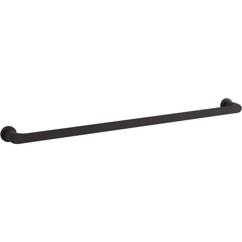 KOHLER Avid 30 in. Wall Mount Towel Bar in Matte Black K-97027-BL - The ...