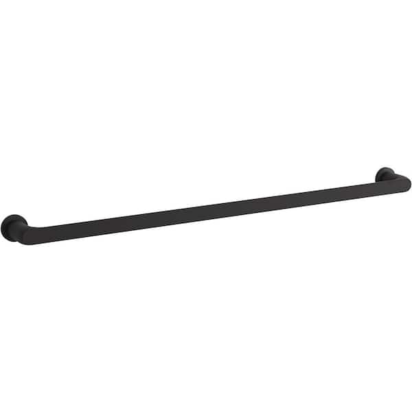 Avid 30 in. Wall Mount Towel Bar in Matte Black